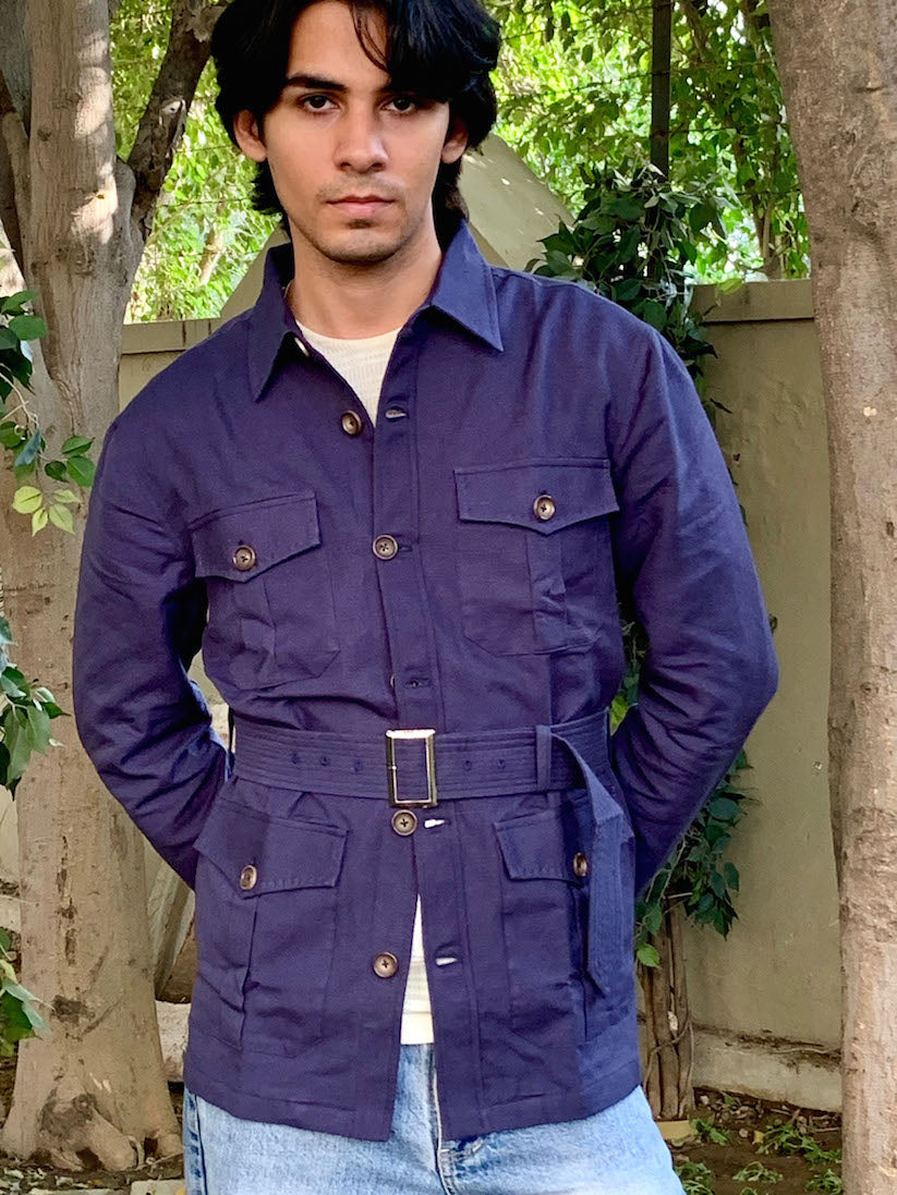 Navy Safari Jacket