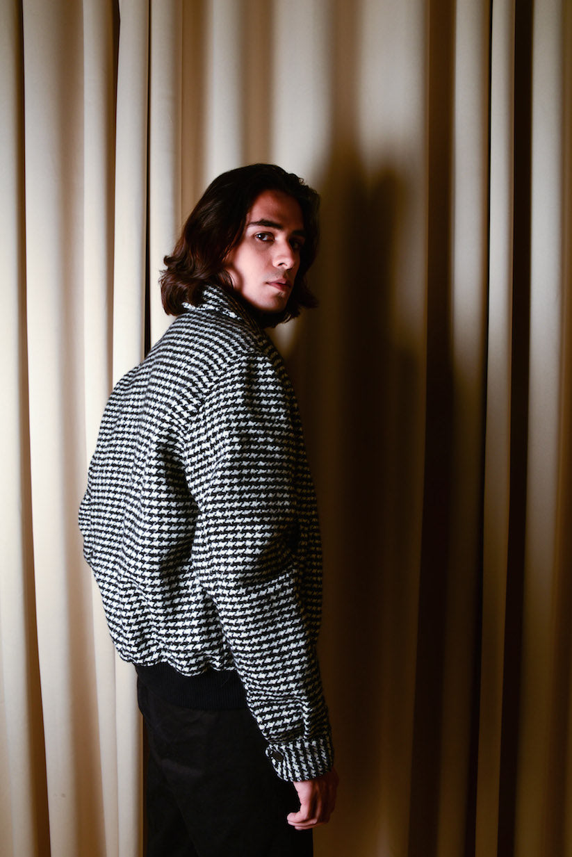 Houndstooth Wool Jacket